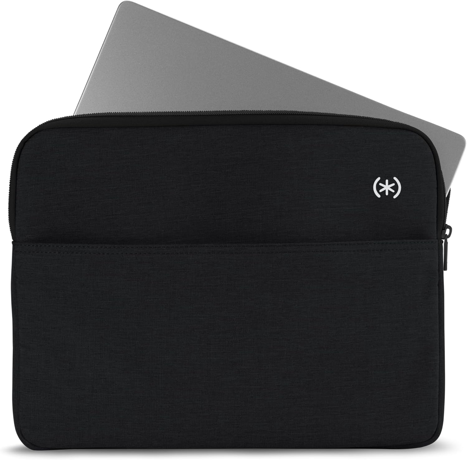 Speck Transfer Pro-Pocket Universal 13-14 Inch Laptop Sleeve with Front Pocket - Durable Protective Case for Laptops and Tablets - Compatible with MacBook Computers - Black/White