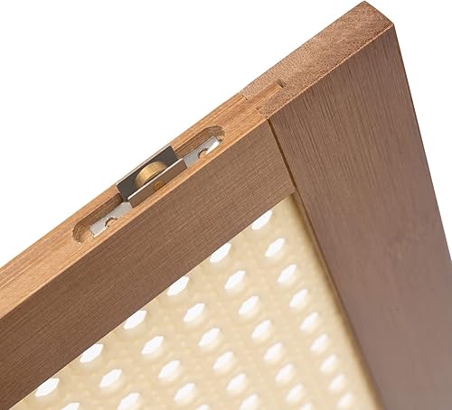 Miniatura 8 de Armario de zapatos de 6 niveles de bambú con puerta corredera transpirable con borde elevado, elegante organizador de zapatos para pasillo