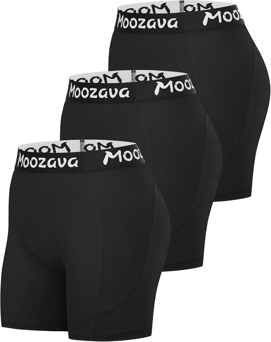 Pantalones cortos de voleibol de spandex para mujer de 5 pulgadas, paquete de 3 pantalones cortos de compresión atléticos para entrenamiento, correr, gimnasio, yoga, ciclismo, danza