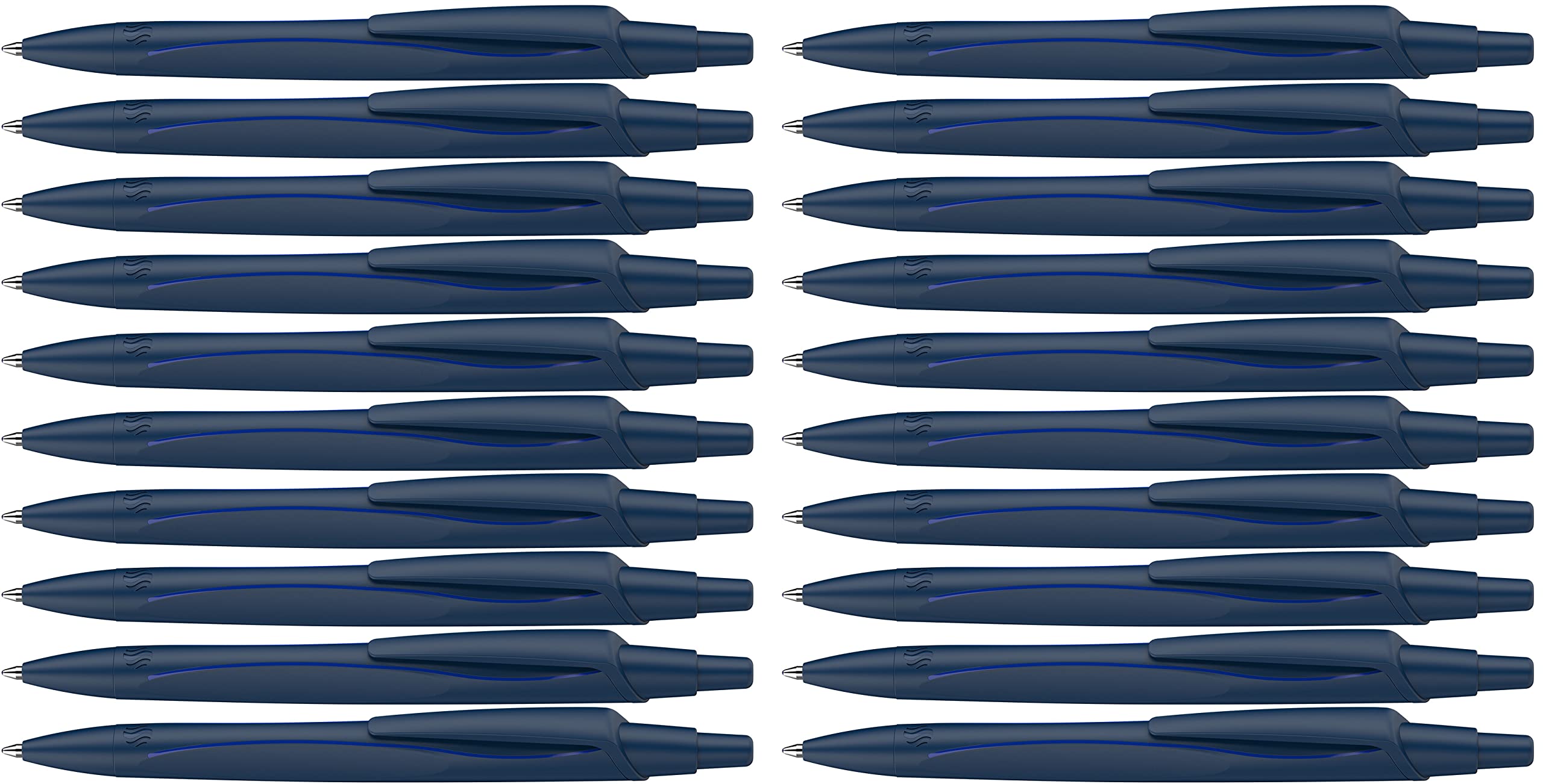 SchneiderReco Recycled Plastic Ballpoint Pen Blue Ink Pack of 20