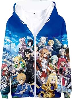 Amazon.com: GO2COSY Anime Sword Art Online Sweatshirt Kirito SAO