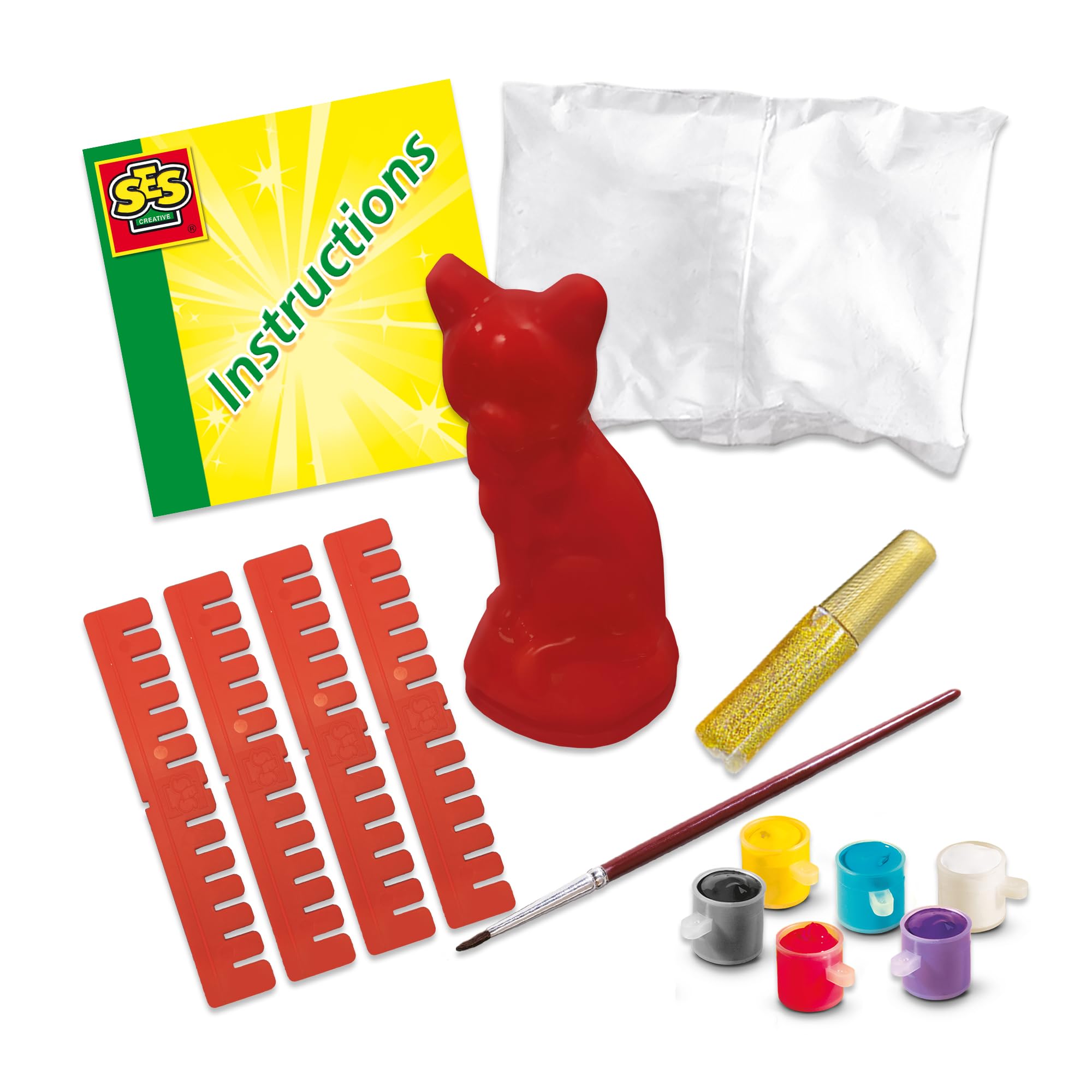 SES Creative Casting and Painting - Cat, Yellow, Medium - Image 2