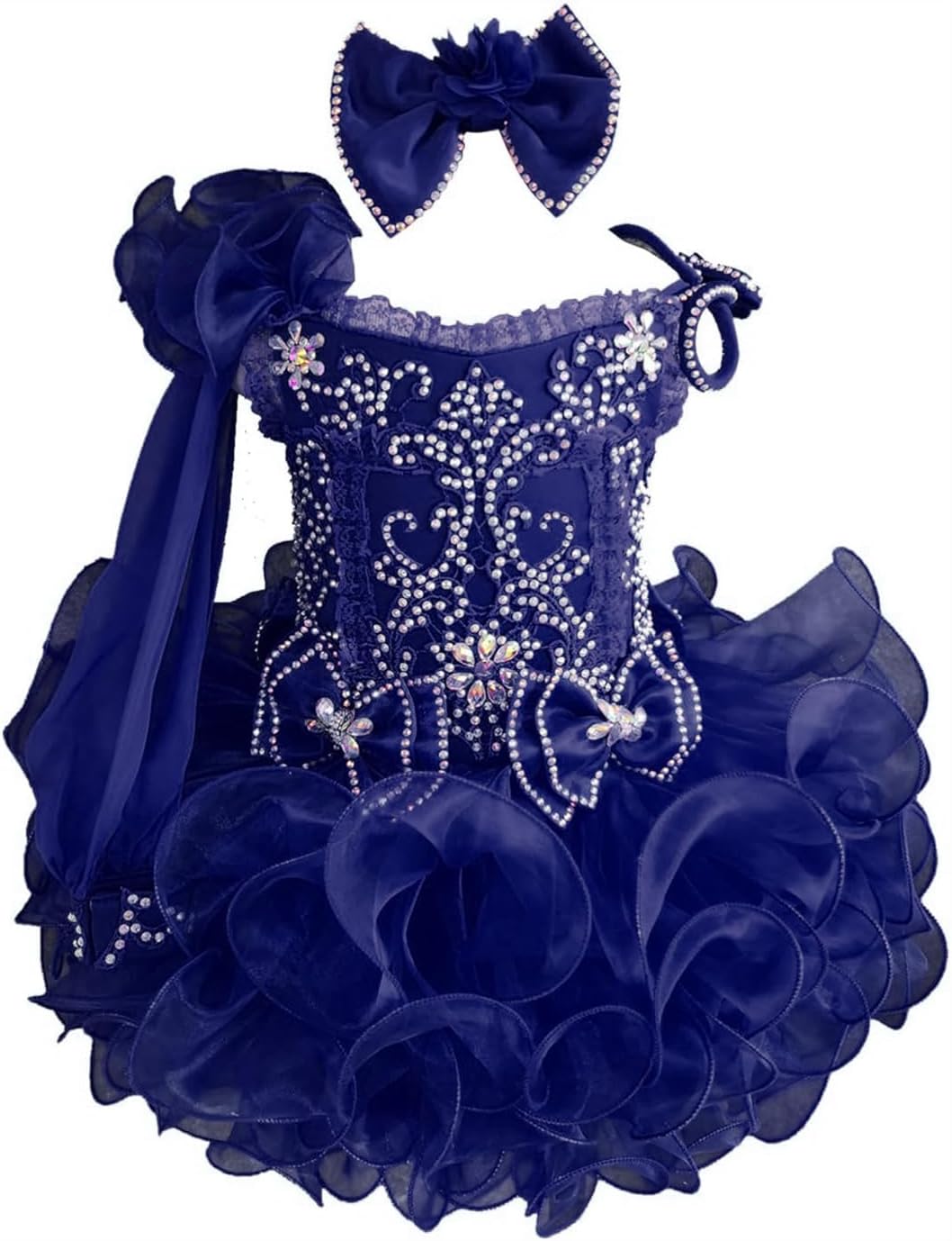 Toddler Girls Cupcake Pageant Dress Infant Girls Birthday Party Ball Gown