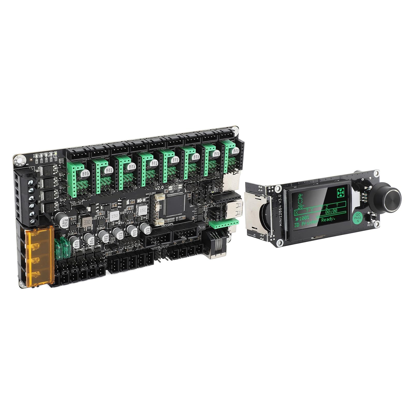 AUNMAS 32-bitowa 8-osiowa Płyta Sterująca MKS V2.0, materiał PCB, Obsługuje Oprogramowanie Sprzętowe i Klipper, Idealna do Zaawansowanego Drukowania 3D z Wszechstronnymi Interfejsami Silnika