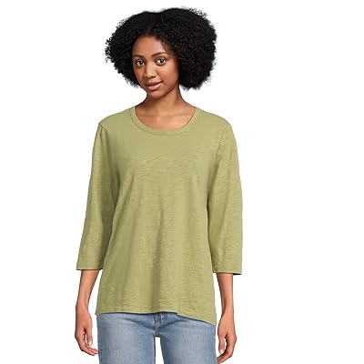 Mod o doc 3/4 Sleeve Crew Neck Favorite T Shirts Women