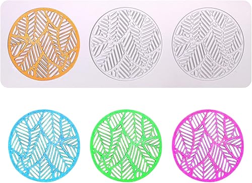 Moldes de silicona para decoración de postres de hojas huecas, moldes de encaje de fondant de hojas, alfombrilla de impresión de chocolate para