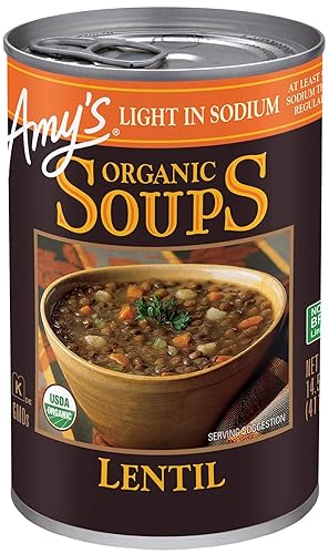 Miniatura 23 de Amy's Sopa, vegano, sin gluten, col rizada orgánica, quinua y lenteja roja, 14.4 onzas (paquete de 6)