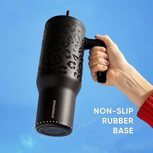 Miniatura 7 de Hydrapeak Voyager - Vaso de 40 onzas con asa y tapa con pajilla vasos aislados de acero inoxidable taza de viaje para bebidas calientes y frías taza