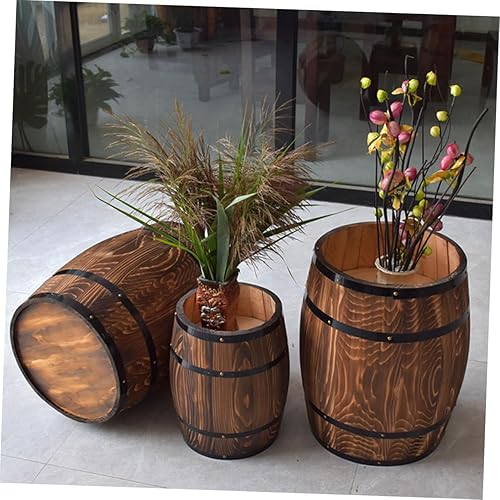 Miniatura 7 de Decoración de vino de madera rústica para fiestas, decoración única de bar, artesanía de madera natural resistente para estética del hogar para