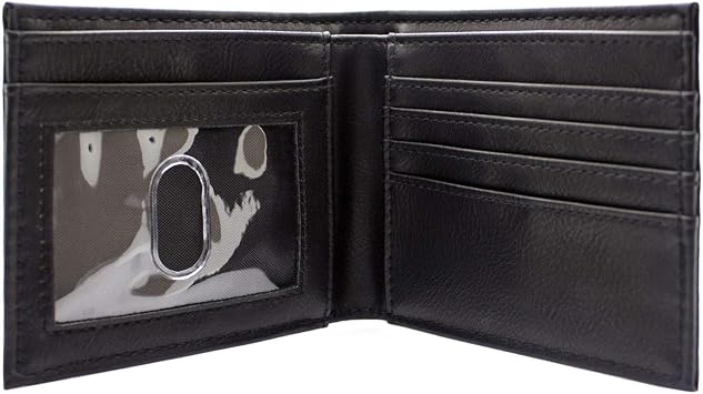 The Last Jedi Star Wars Millennium Falcon Iridescent Badge Han Solo Wallet Bi-Fold ID & Card Holder, Black
