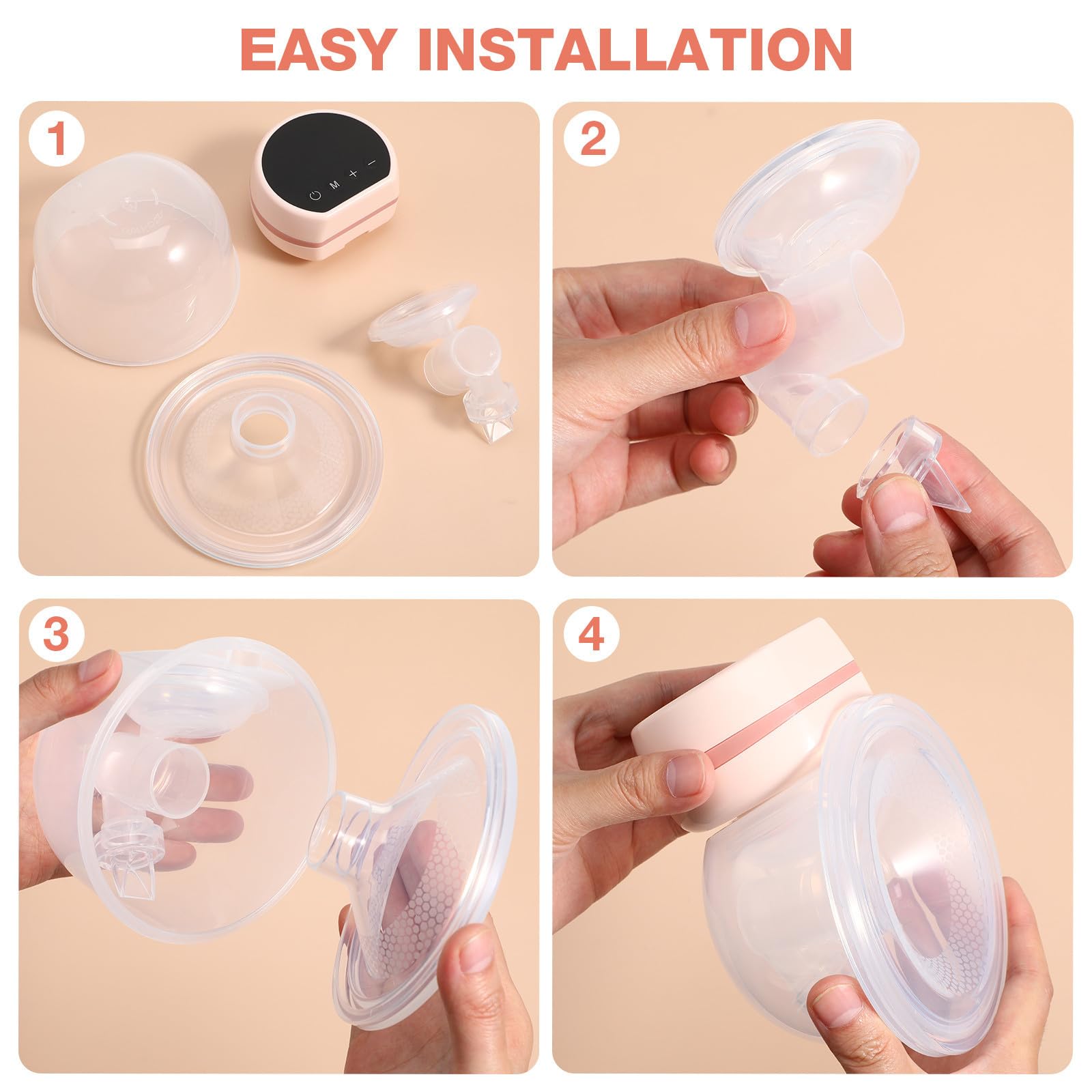 Extractor de Leche Portátil Eléctrico Manos Libres, Silencioso