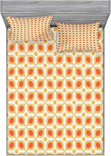 Miniatura 299 de Ambesonne Juego de sábanas bajeras y fundas de almohada occidentales, sombrero de vaquero con temática del salvaje oeste y cuerda de ganadería vieja