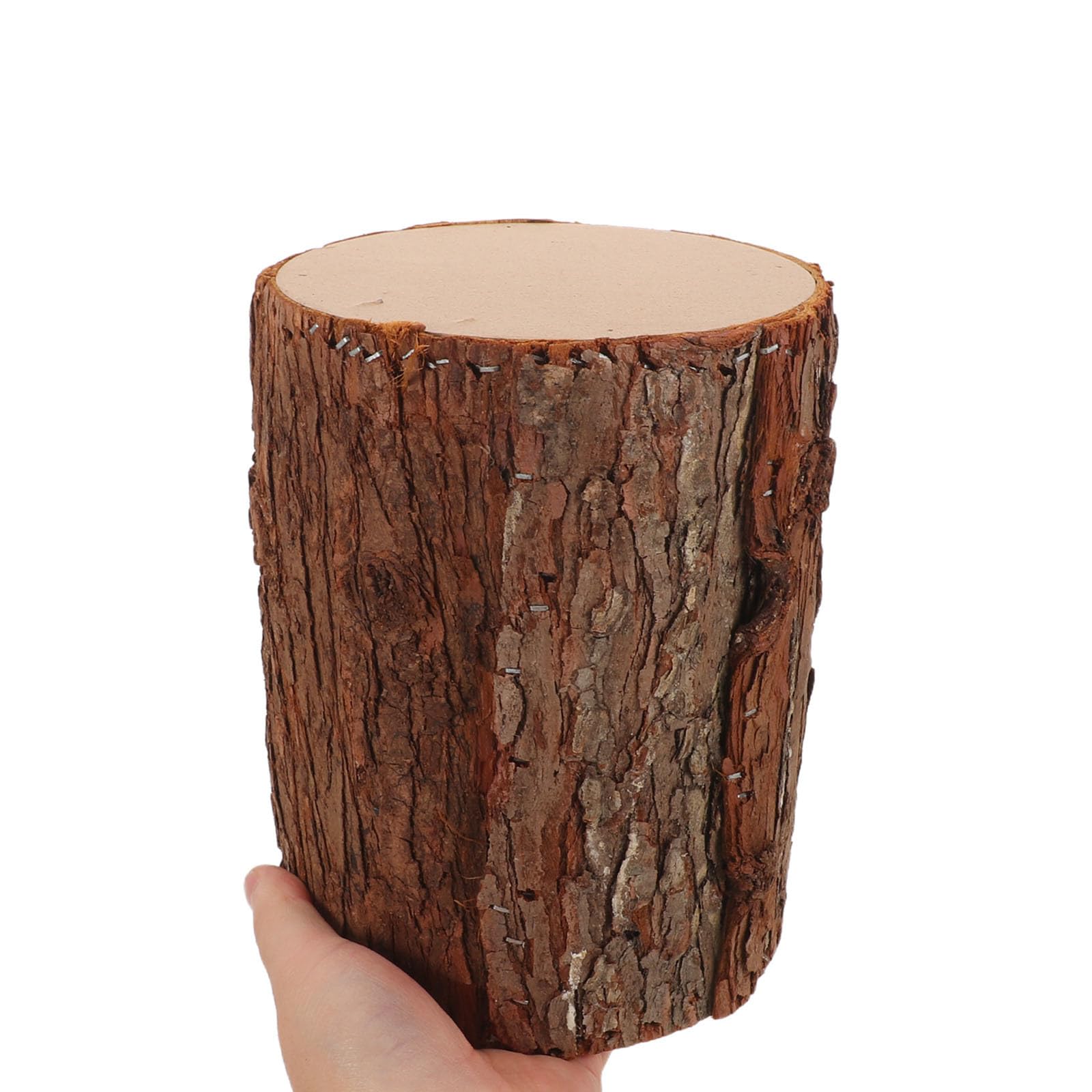 Kisangel 2 pezzi di ceppi d'albero artificiali in legno: ceppi d'albero artificiali in finto legno per centrotavola, decorazioni da tavola, portacandele, decorazioni per la casa e per