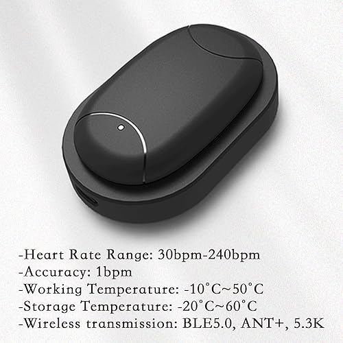 Miniatura 4 de Monitor de frecuencia cardíaca, correa de pecho recargable, detector de sensor de frecuencia cardíaca portátil, Bluetooth 5.0, ANT+, seguimiento de