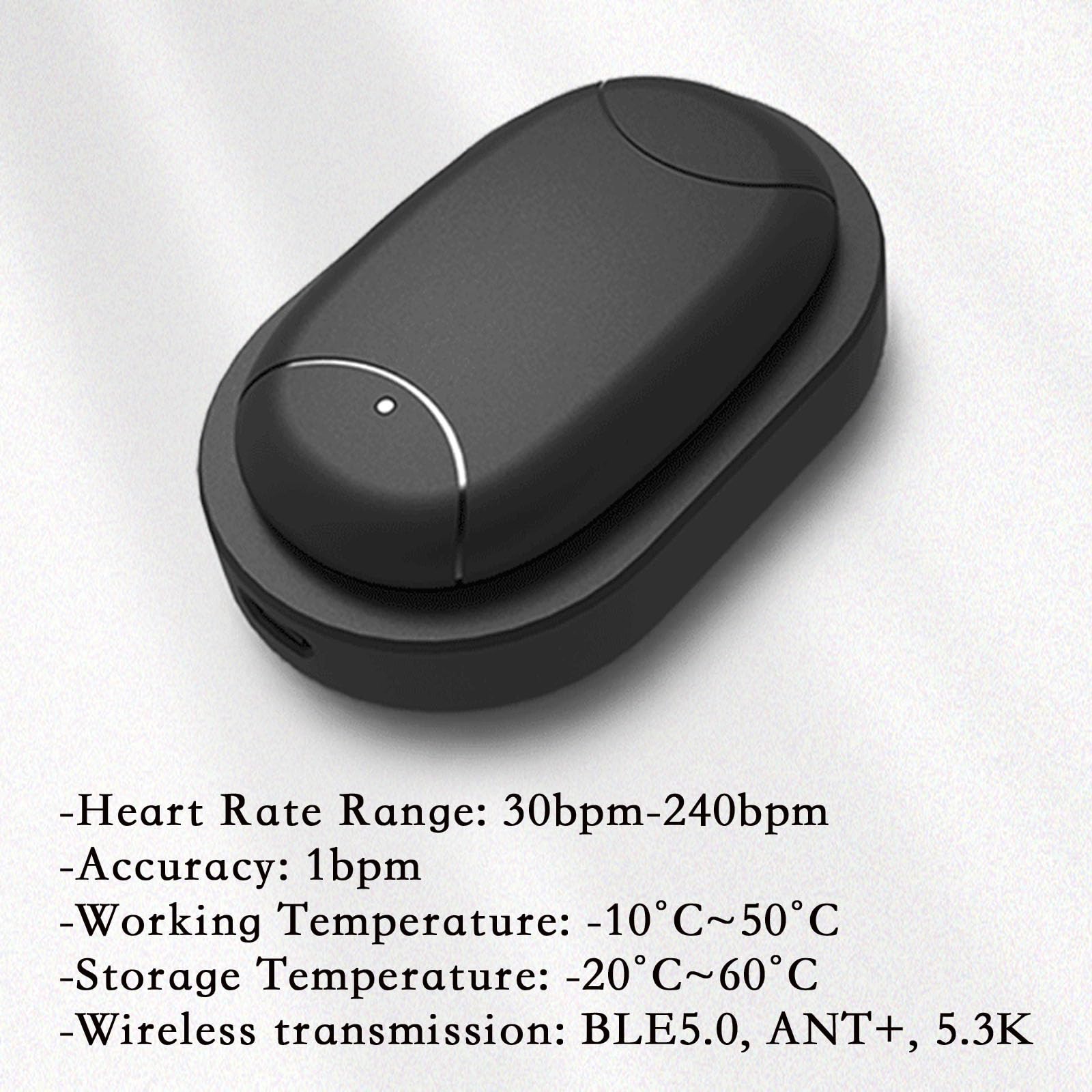 Cardiofrequenzimetro, fascia toracica ricaricabile, rilevatore di frequenza cardiaca indossabile, Bluetooth 5.0, ANT+, monitoraggio del battito cardiaco per allenamento