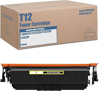 T12 Toner Cartridge Replacement Compatible for Canon I-SENSYS X C1333i C1333iF C1333P Printer (1-Pack Yellow)