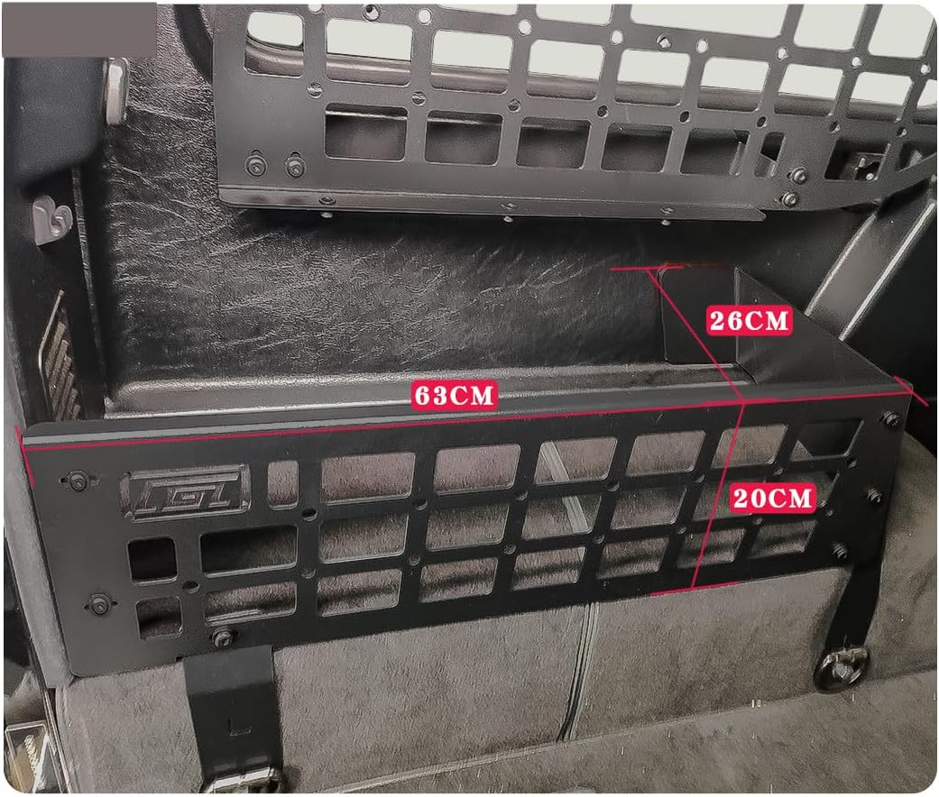 for Mercedes-Benz G-Class G500 G55 2004-2017 Modular Storage Panel Shelf Rear Trunk Luggage Molle Panel Luggage Carrier Trunk Organizer Aluminum Alloy (L&R Storage Boxes)