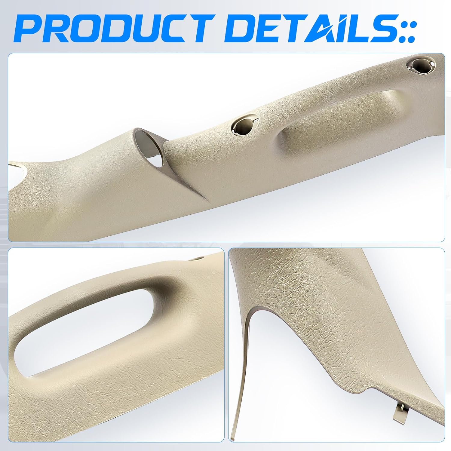 A-Pillar Trim Interior Handle Left Driver Side Compatible with Dodge Ram 1500 2006-2008, Ram 2500 2006-2009, Ram 3500 2006-2009, Ram 4500 2008-2010, Ram 5500 2008-2010