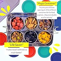 Vista 6 de Caja Bento reutilizable de acero inoxidable: 6 recipientes de 1.7 fl oz incluidos Sin plástico Apto para lavavajillas Sin derrames, a prueba