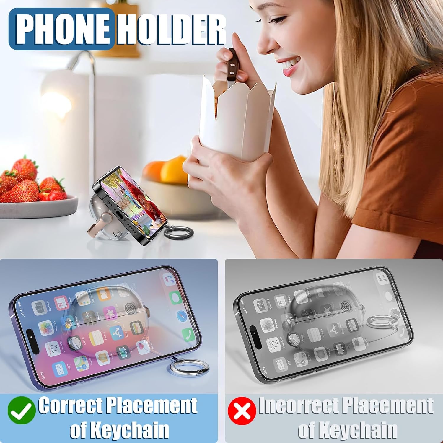 for SHOKZ OpenDots ONE Case,Safety Lock Cases for SHOKZ OpenDots One's with Cleaner Kit, Men for Women with Keychain (Rose Gold) - Image 3