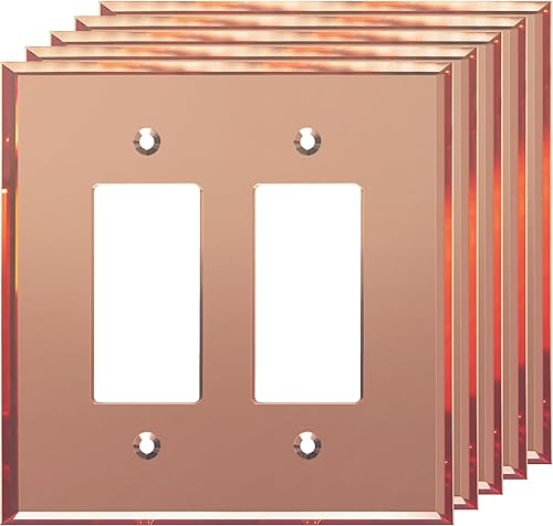 Vista 17 de LIDER LWP-31O-ABK, placa de pared decorativa de acrílico reflectante, placa de interruptor de luz espejada, cubierta de salida de plexiglás, vidrio