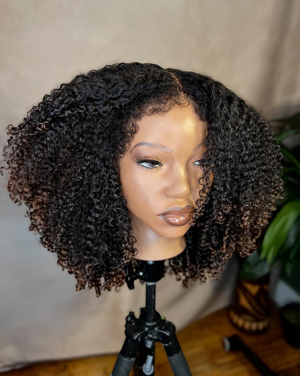 Kinky ombre wild and free lace afro honey wig Essence Wigs Afro Wig Ombre Light Honey Natural Hair Wig main image 2