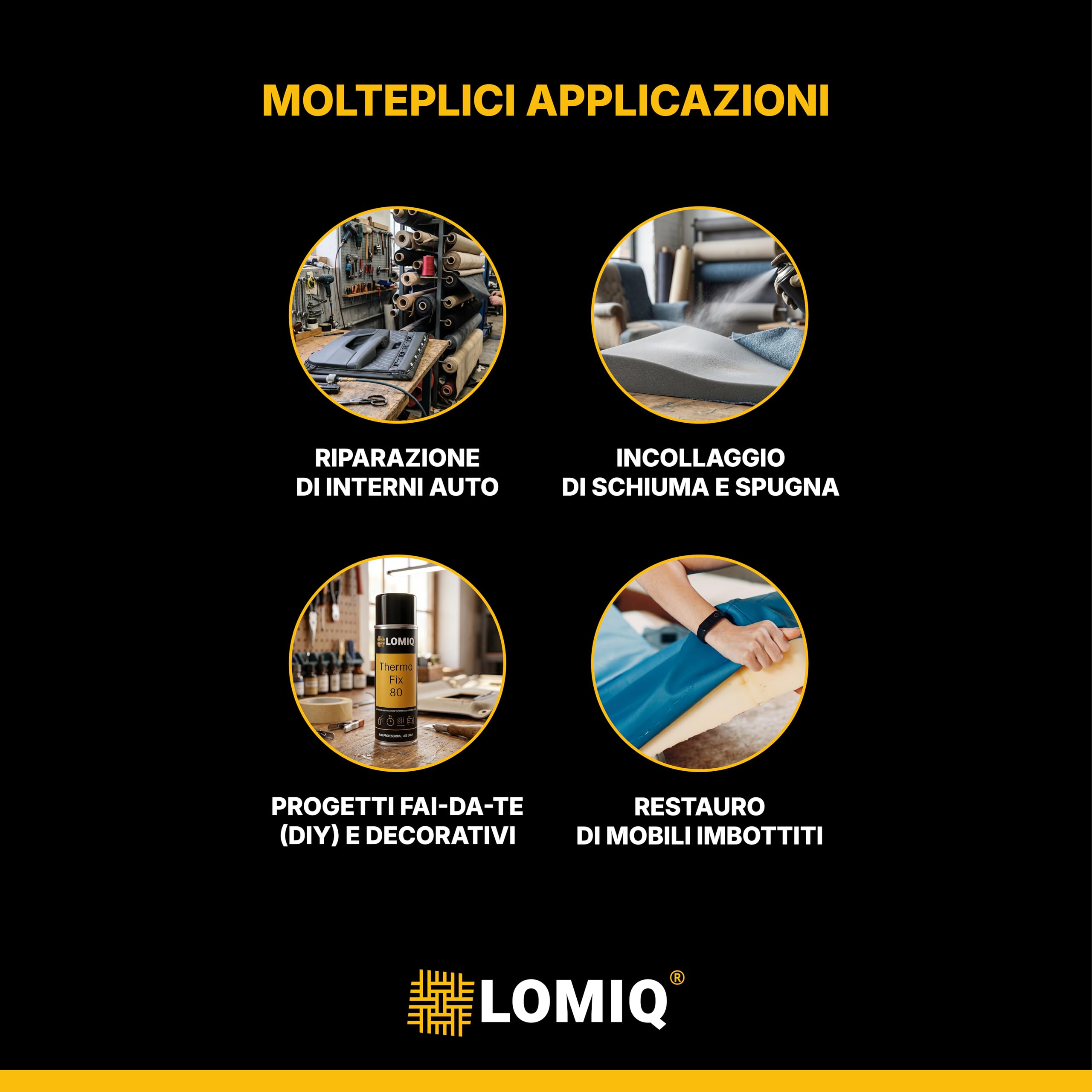Colla spray THERMOFIX 500 ml, colla tessile universale, colla forte per tessuti per rivestimenti interni, tappezzeria, feltro, similpelle, giunzione flessibile, adesione rapida ed evaporazione