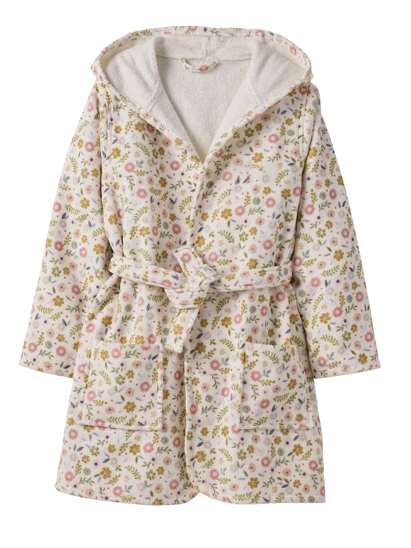 VERTBAUDET Peignoir de bain enfant imprimé floral, avec coton recyclé