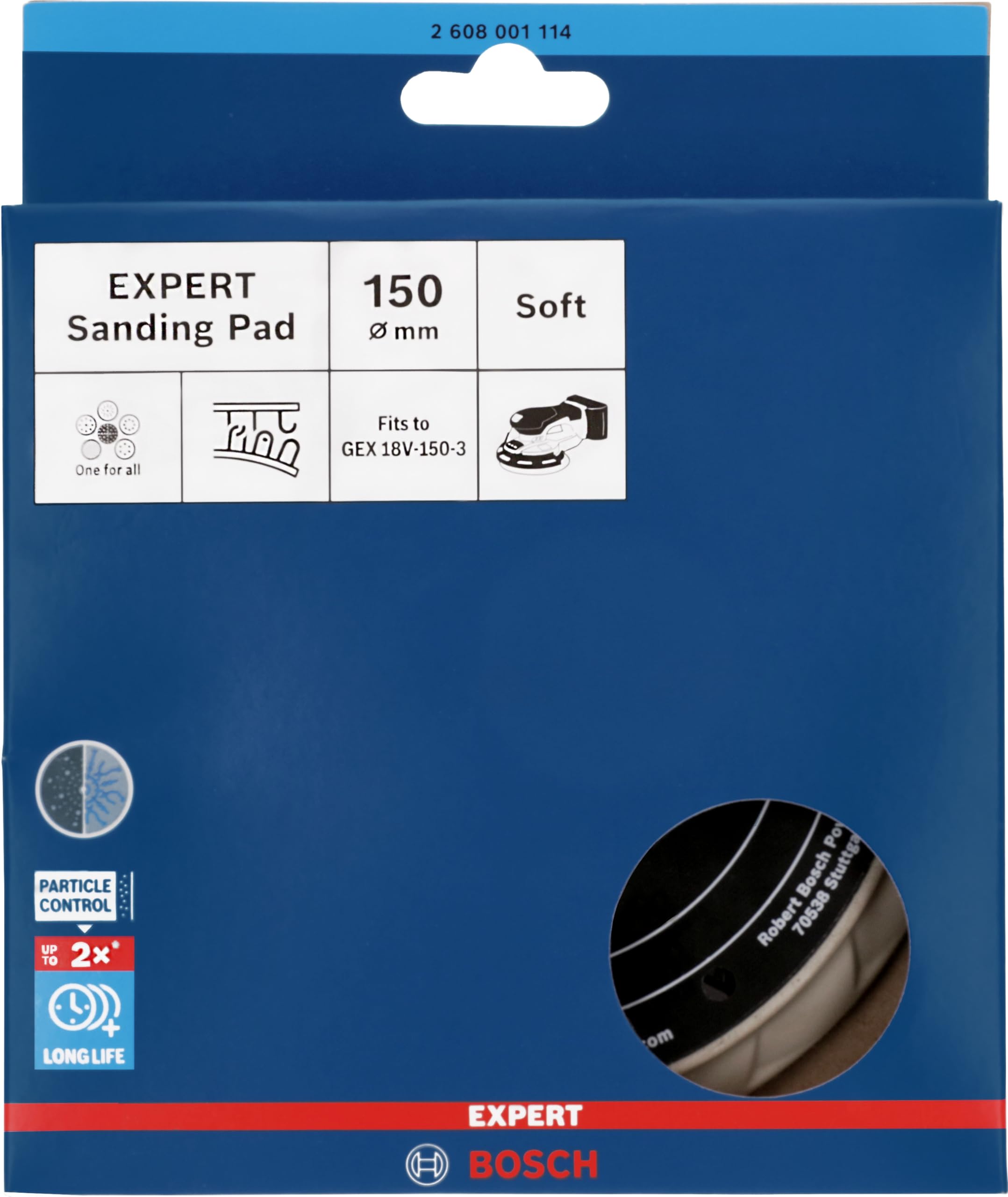 Bosch 1x Platorello multiforo EXPERT per levigatrici rotoorbitali, 150 mm, morbido (Ø 150 mm, Morbido, Professional Accessorio levigatrice rotoorbitale)
