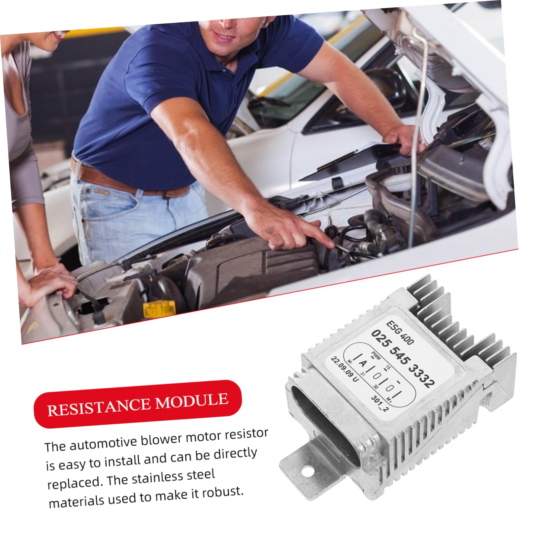 ULTECHNOVO Modulo di Controllo della Ventola di Raffreddamento Resistenza del Motore del Ventilatore Compatibile con Realizzato in Acciaio Inossidabile di Distribuisce Efficacemente Aria