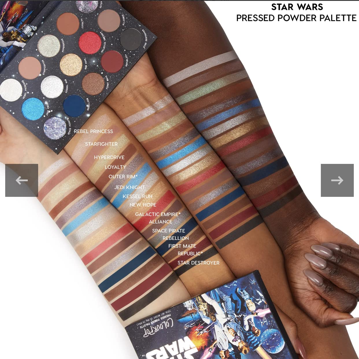 Colourpop Star-Wars Matte Metallic Eyeshadow Palette : Buy Online