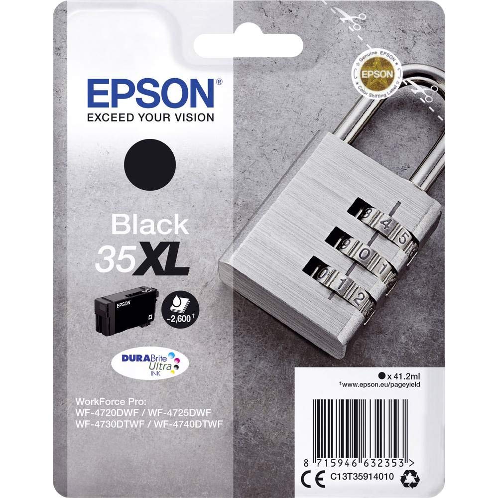 Epson C13T35914010 Cartouche d'encre compatible avec Imprimante WF4720DWF Noir Amazon Dash Replenishment est prêt