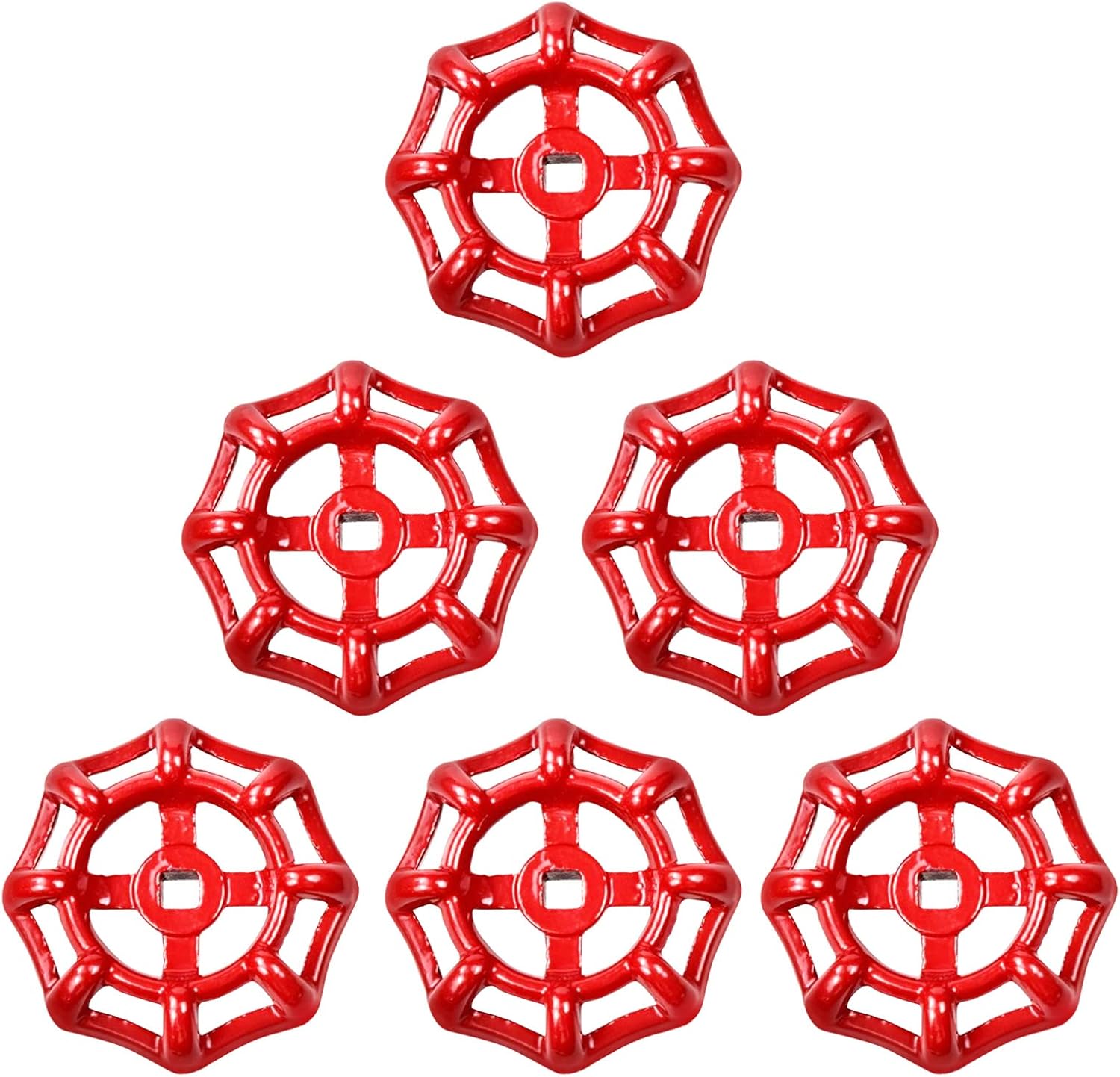 6Pcs Outside Faucet Valve Handwheels, Metal Tap Valve Replacement