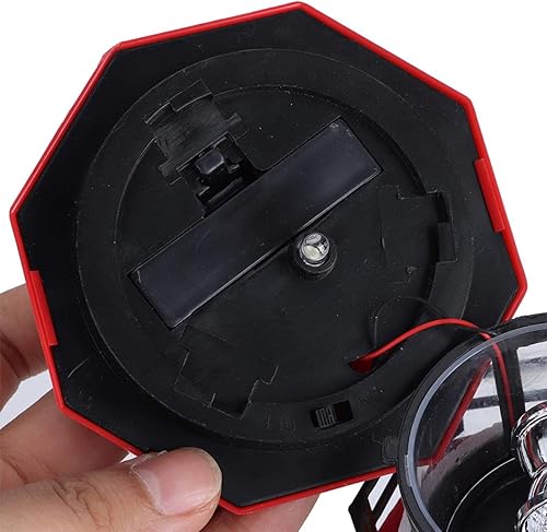 Miniatura 5 de Voluxe Faro solar con faro giratorio, luces de patio de carga rápida: 2 paneles solares en la parte superior para una carga rápida. para mesas (rojo