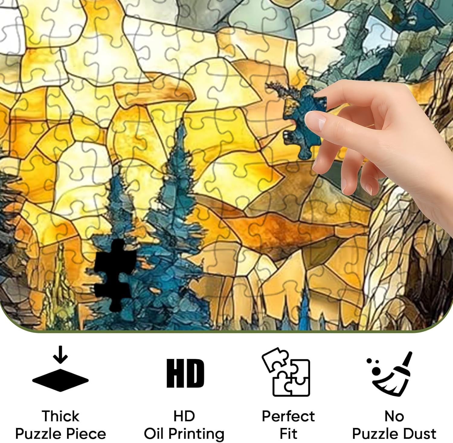 1000 Piece Mosaic Stained Glass Jigsaw Puzzle for Adults - Impossible Hard Difficult Challenging Puzzles for Adults - Stained Glass Collection (Mosaic Myth)