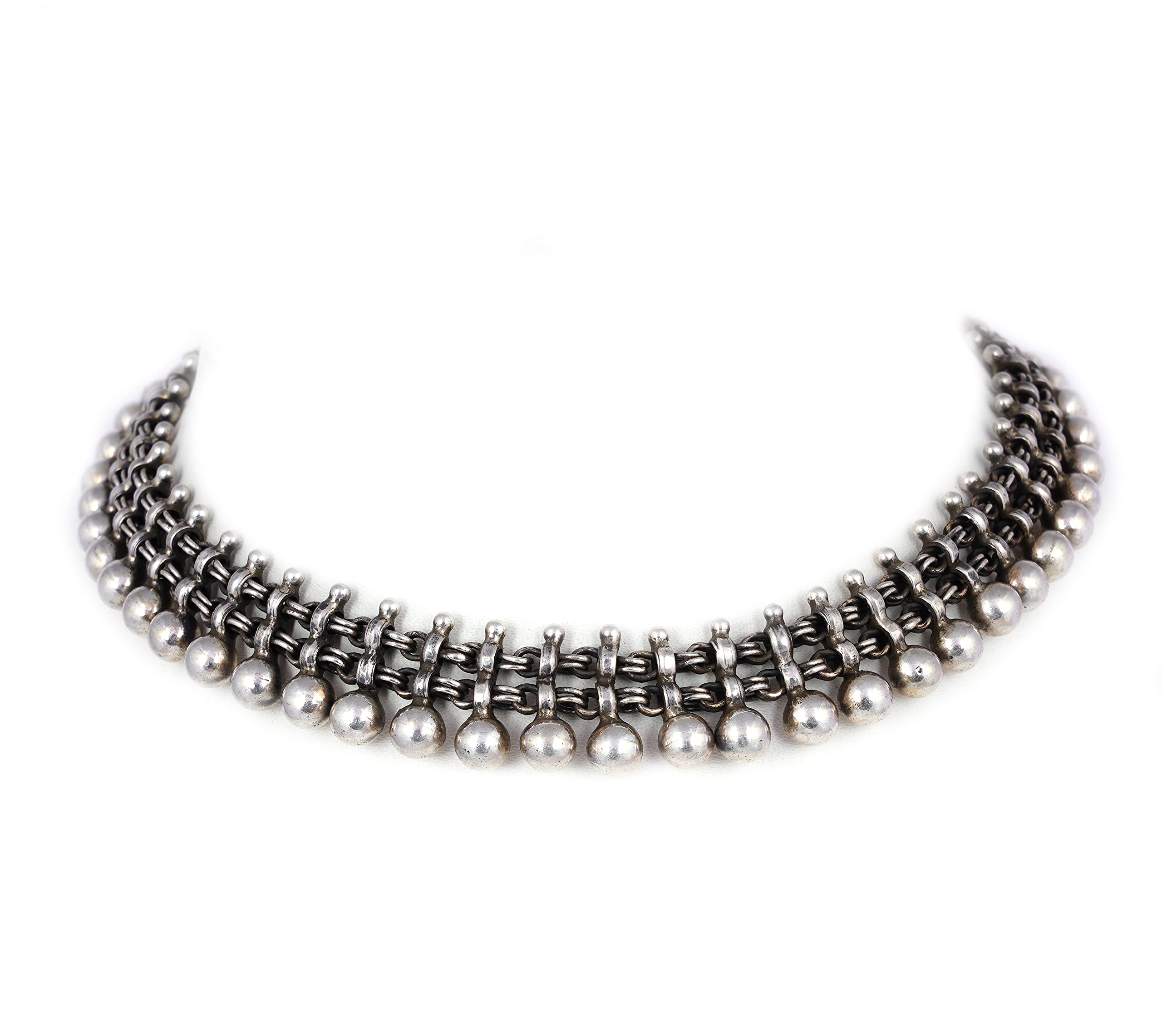 See full amazon price history chart for Shyle 925 Solid Sterling Silver Choker Necklace, Moh Silver Ball Antique Choker, Well Stamped with 925, Handcrafted Oxidized Silver Choker Necklace, Gift for Her Shyle 925 Solid Sterling Silver Choker Necklace, Moh Silver Ball Antique Choker, Well Stamped with 925, Handcrafted Oxidized Silver Choker Necklace, Gift for Her (B0BNDYBTDY) Amazon Price History, Amazon Price Tracker