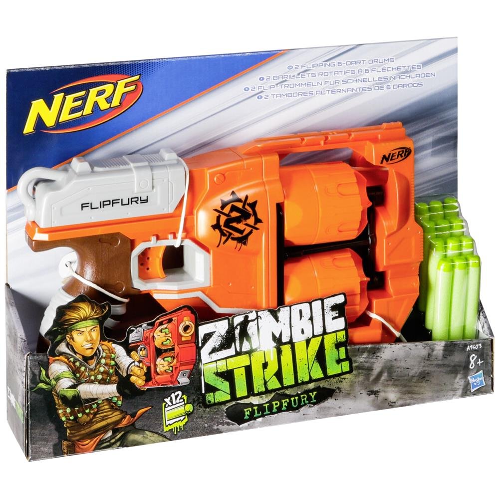 Amazon.com: NERF Zombie Strike FlipFury Blaster : Toys & Games