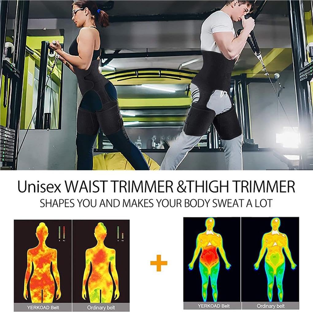 Geardeangloow Ceinture de sudation 4 en 1 pour sauna, ceinture amincissante avec rehausseur de fesses, ceinture d'entraînement réglable, respirante, amincissante, style 1
