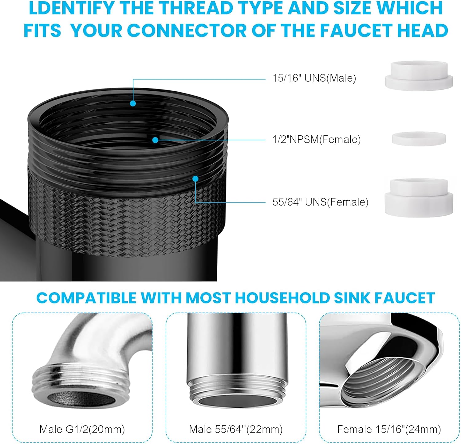 Upgrade 1440° swivel faucet extender, sink faucet aerator extender, swivel extendable filter, multi-functional universal mechanical arm suitable for kitchen bathroom (black, double gear)
