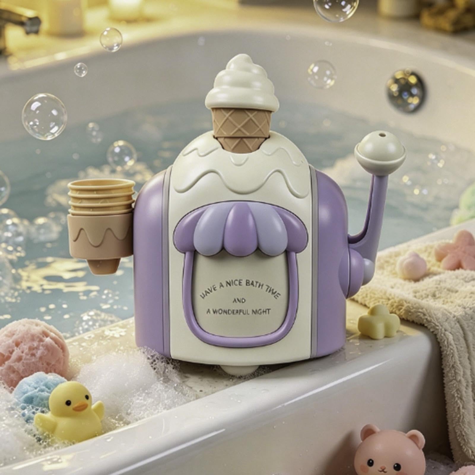 Ice Cream Bath Toy Pretend Play Educational Toy