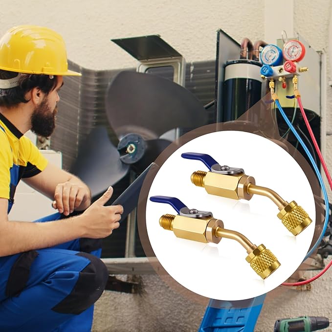 Adaptador para Refrigerante R32 R454B, Latón, 1/4" Flare, 2 Piezas miniatura 6