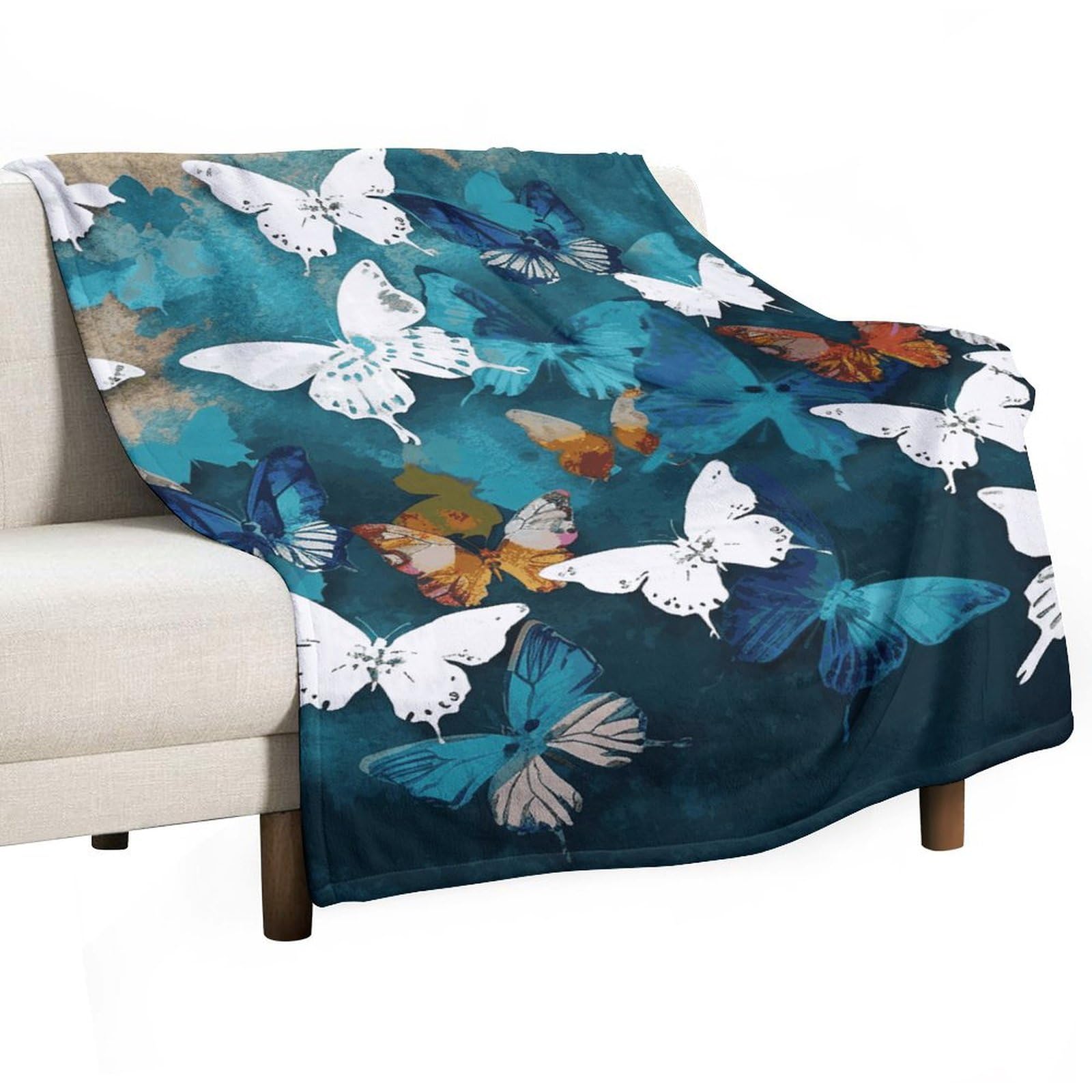 Couverture flanelle légère et chaude, plaid doux grand format imprimé