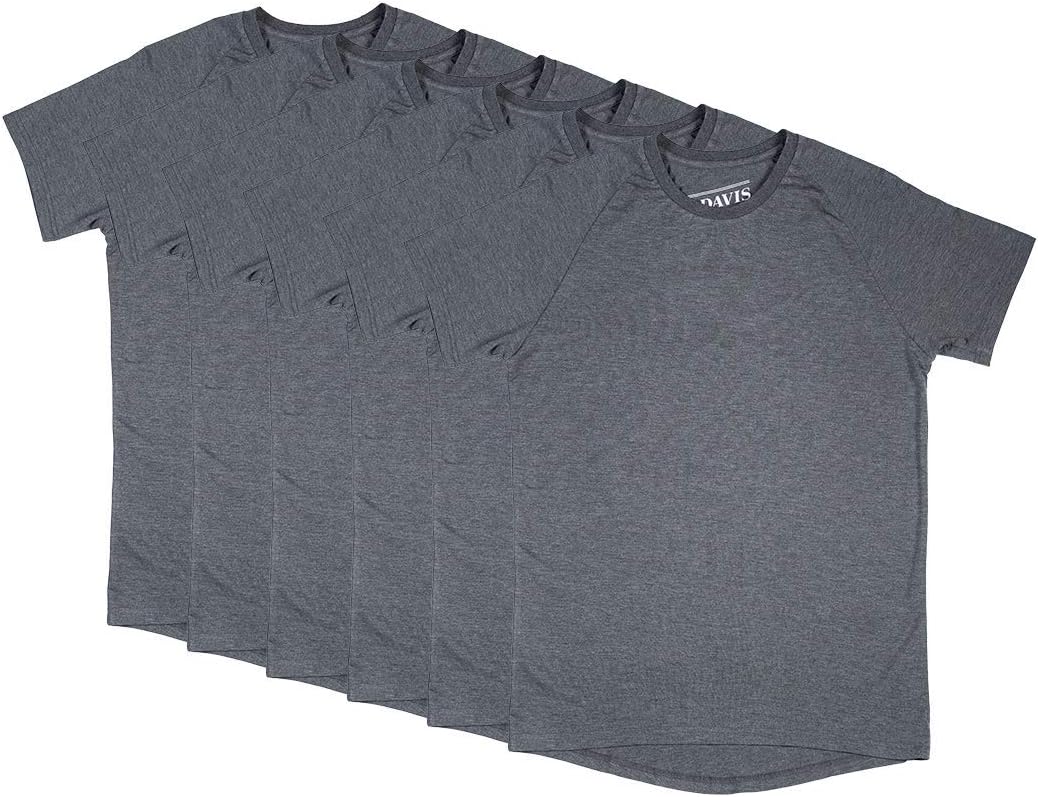 Mr. Davis Men's Bamboo Viscose Traditional Cut Crew Neck Undershirt - Stylish Crew Neck Undershirts for a 6 Pack - Image 2