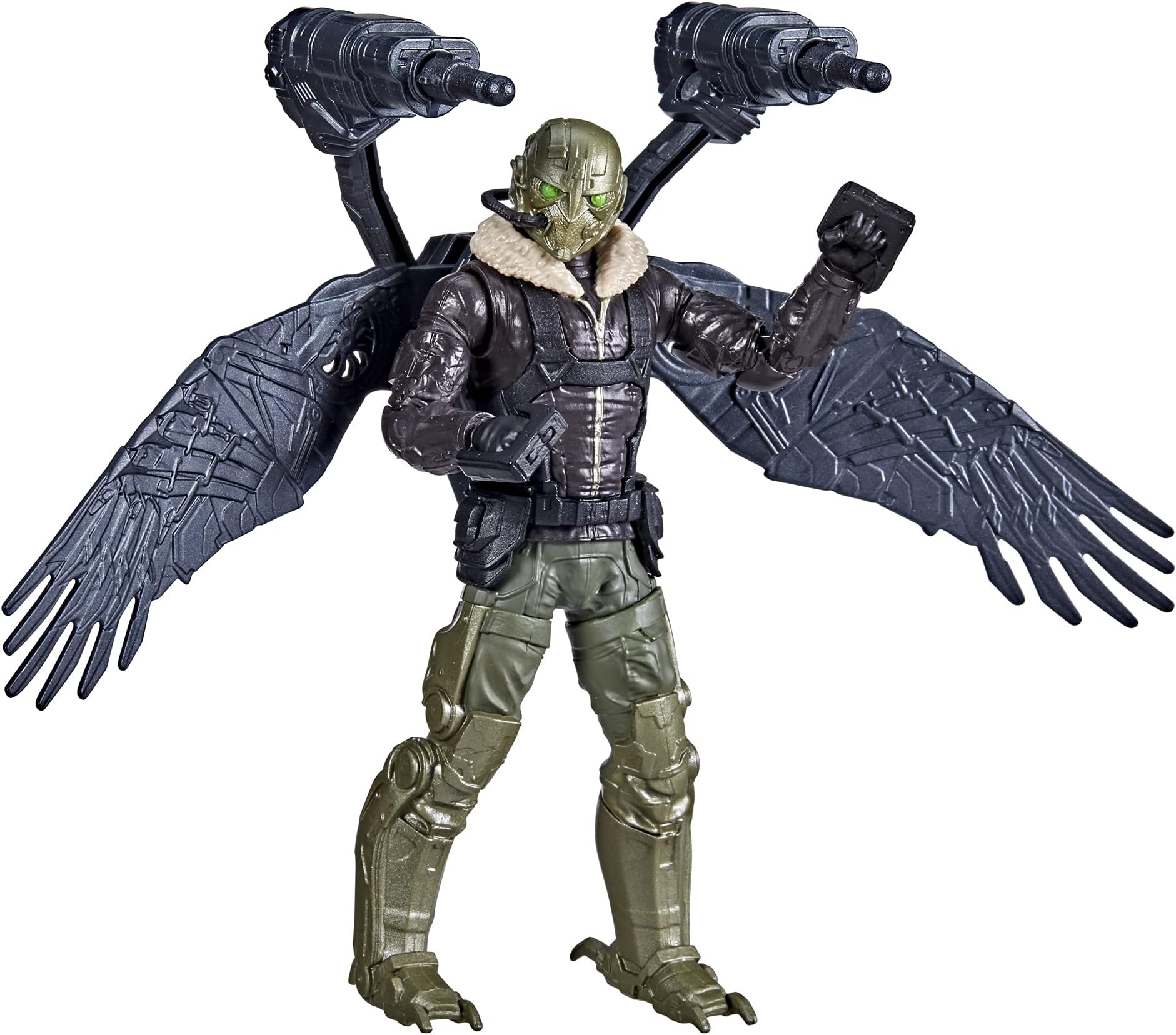 Spider-Man Marvel 15cm Deluxe Wing Blast Marvel's Vulture Action Figure, Blasts Included Projectiles, Ages 4 and Up