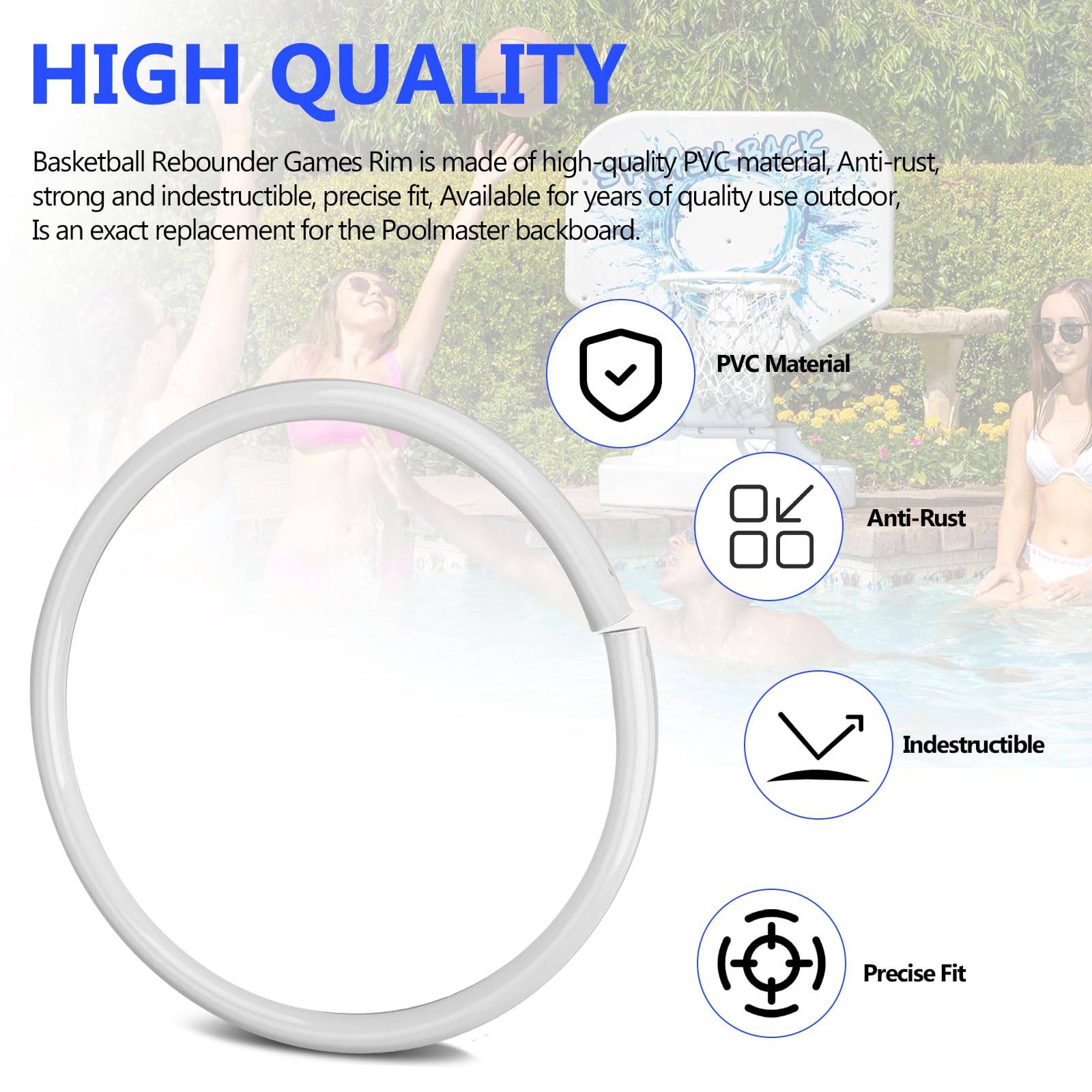 Adabuing Basketball Rebounder Games Rim Replacement For