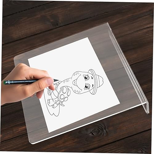 Miniatura 6 de NUOBESTY Tablero de dibujo acrílico, soporte de caballete para artistas y estudiantes, ligero, grueso, inclinado para pintar, mostrar fotos y leer