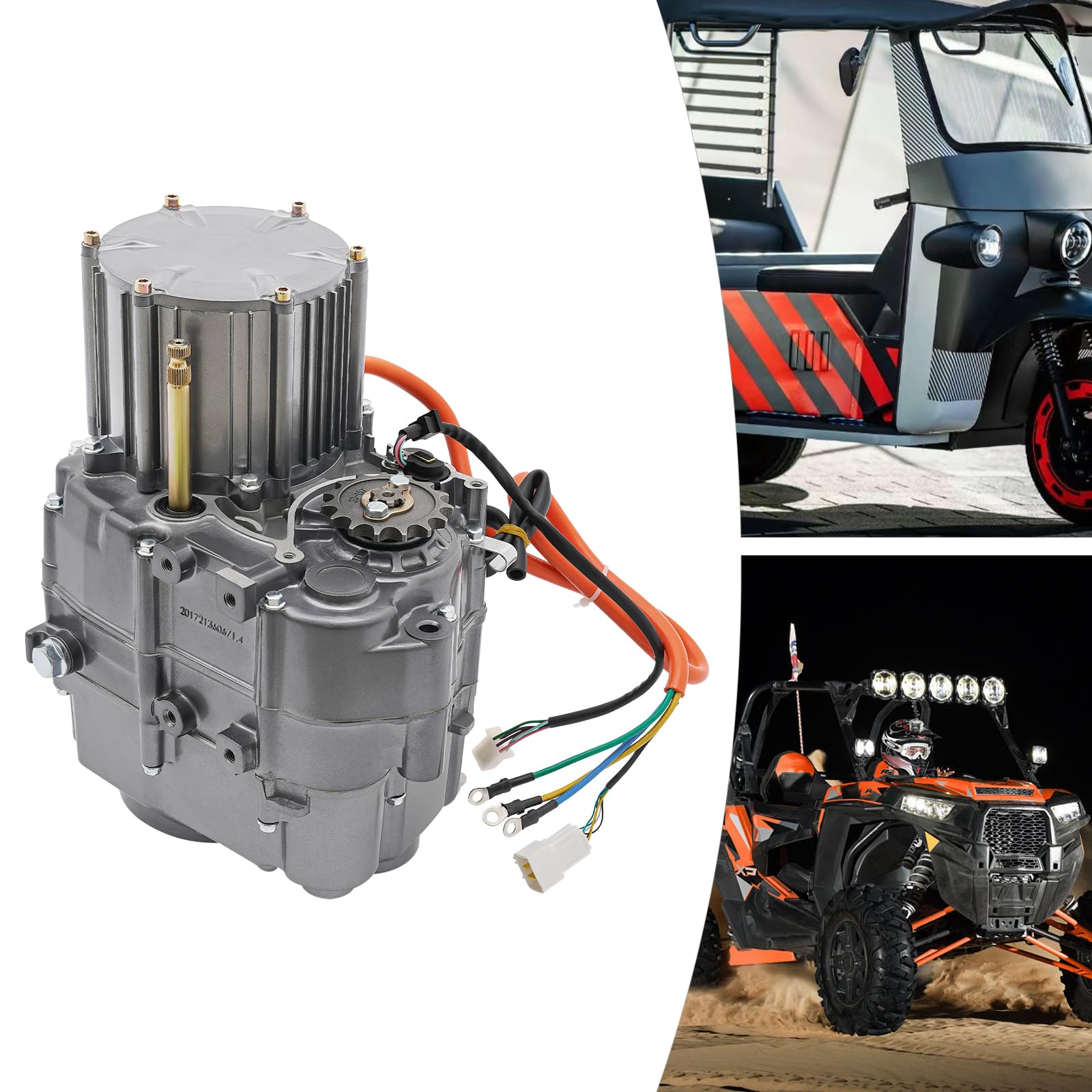 Kit motore brushless da 1000 W 72 V DC, kit di conversione fai da te con controller e leva dell'acceleratore per scooter elettrici, motociclette elettriche, golf cart