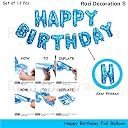 Rozi Decoration Baby Boy 1st Birthday Theme Decoration Kit (Blue, 1st Birthday Combo)_69 Pcs material Foil gallery image