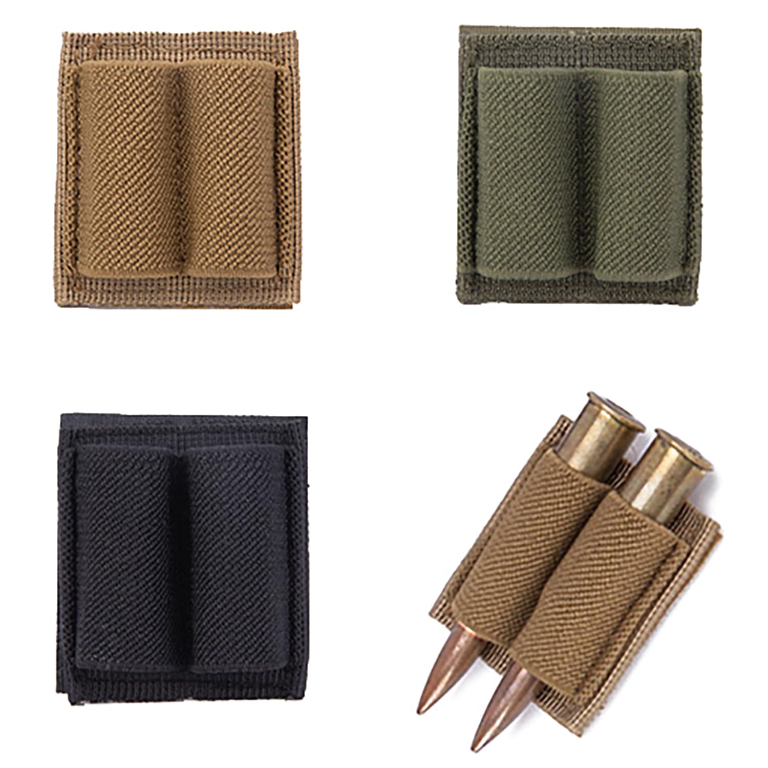 3 Giro di Munizioni Elastico Nylon Clip, Nylon Elastico 2 Rivista, Portmunizioni per Fucile, per Caccia e Pesca, Cartuccia per Fucile a Pellet