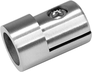 PRIOstahl Blechhalter Klemmhalter Lochblechhalter x 10 Stück Anschluss: Flach Plattenhalter Klemmen Halterung für Edelstahlrohre Bleche Geländer Treppengeländer Balkongeländer aus Edelstahl V2A